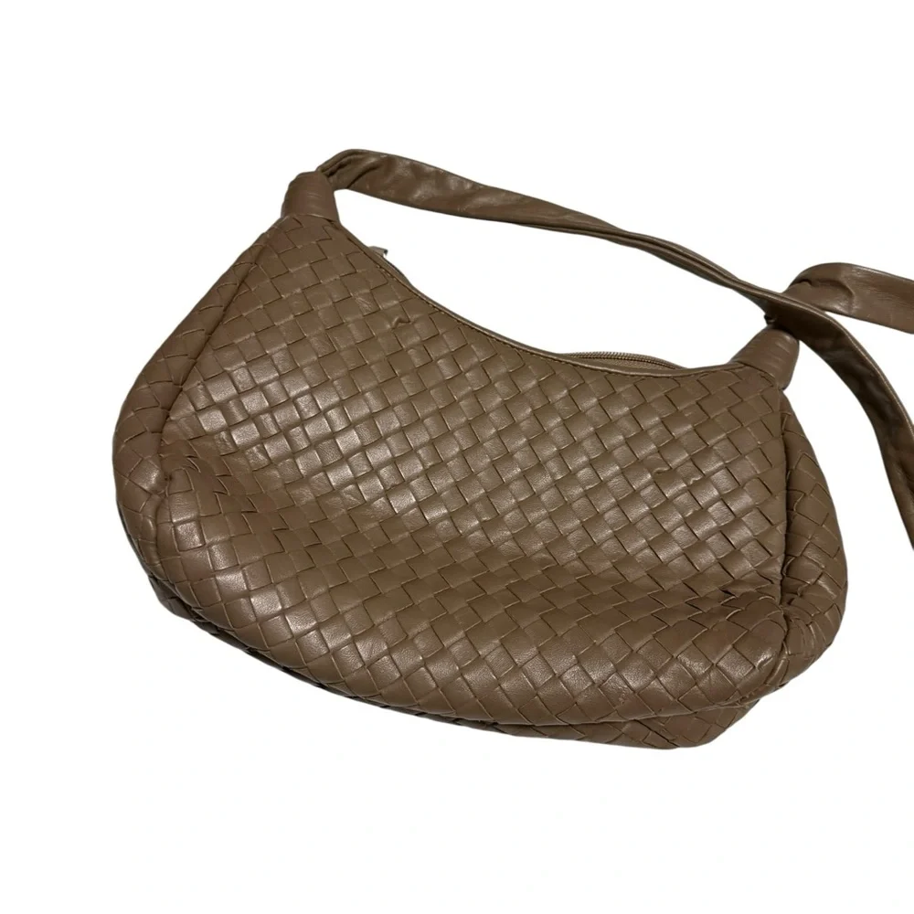 Meyers Vintage Woven Leather Shoulder Hobo Bag